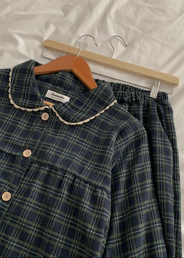 Dear Tartan Check Pajama Set