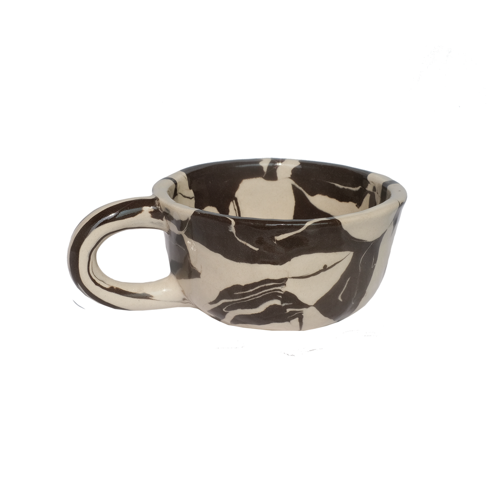 Latte Mug Marble Black