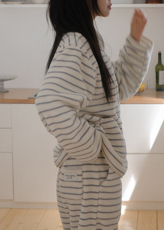 Ultra Warm Polar Fleece Striped PJ Set