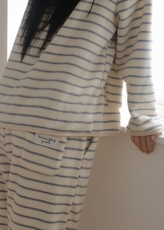Ultra Warm Polar Fleece Striped PJ Set