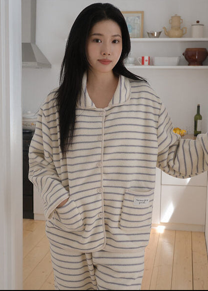 Ultra Warm Polar Fleece Striped PJ Set