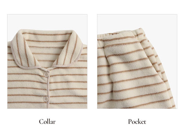 Ultra Warm Polar Fleece Striped PJ Set