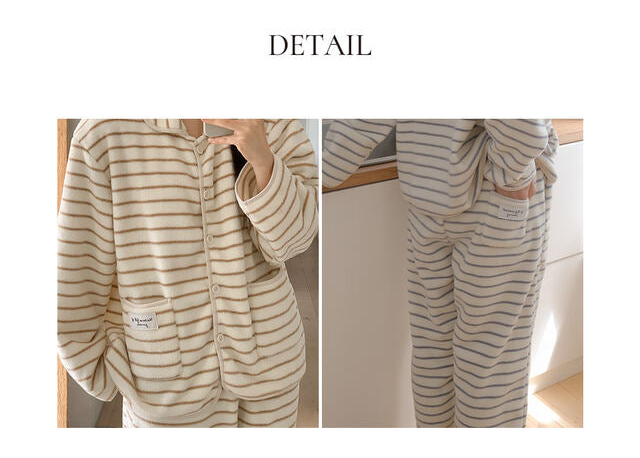 Ultra Warm Polar Fleece Striped PJ Set