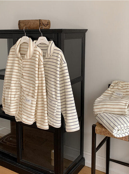 Ultra Warm Polar Fleece Striped PJ Set