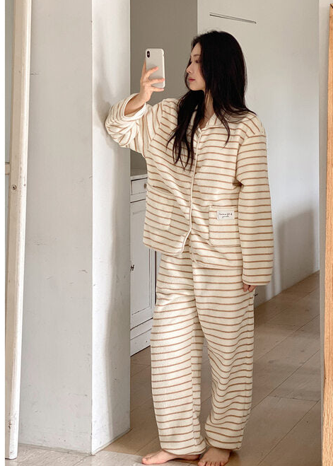 Ultra Warm Polar Fleece Striped PJ Set
