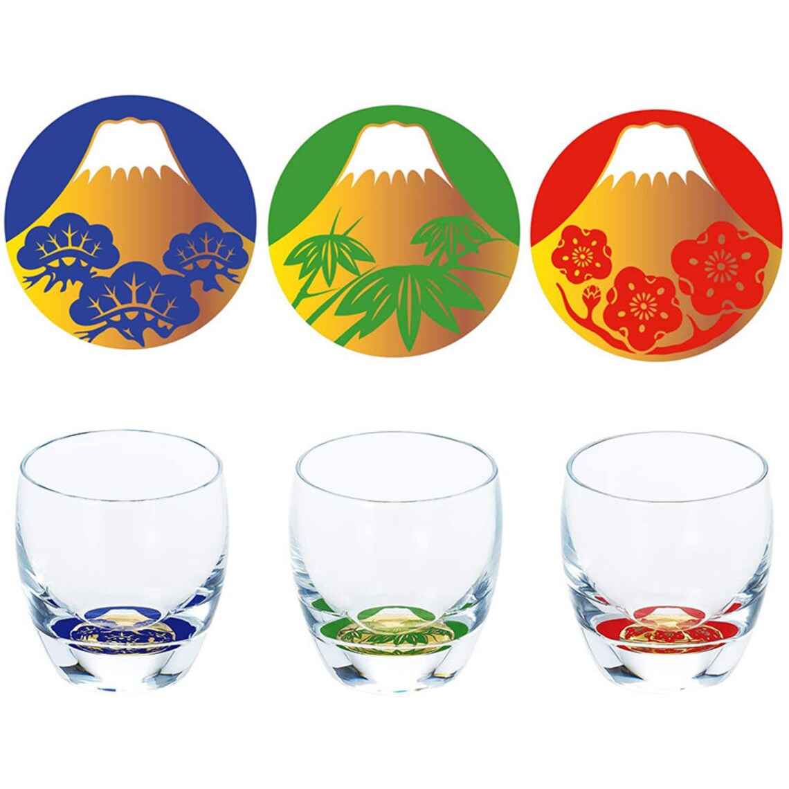 Mount Fuji Glass Set