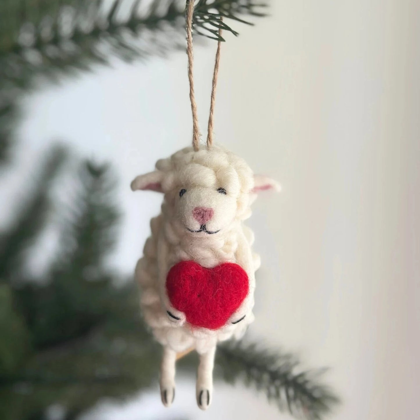 Felt Fluffy Sheep Ornament