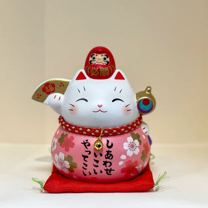 Lucky Cat Daruma Ornament