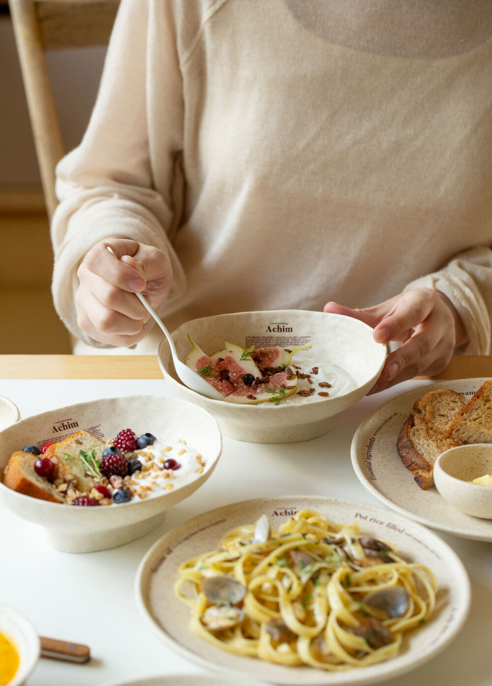 Oat Oval Dessert Bowl - weekend 12