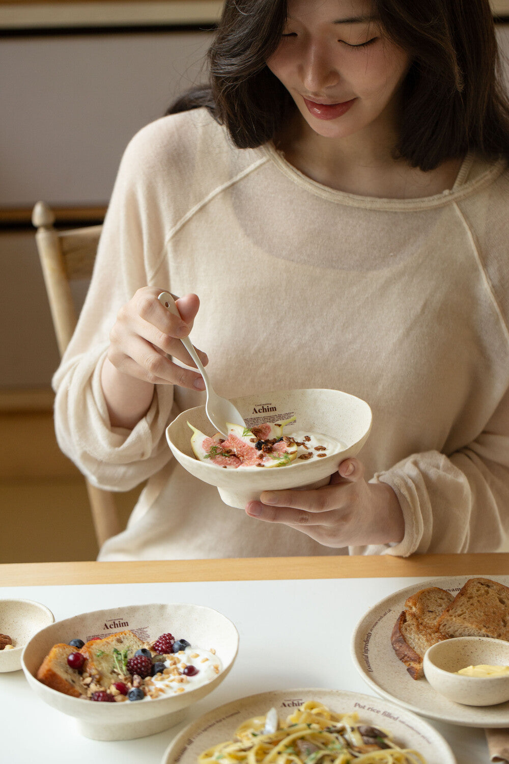 Oat Oval Dessert Bowl - weekend 12