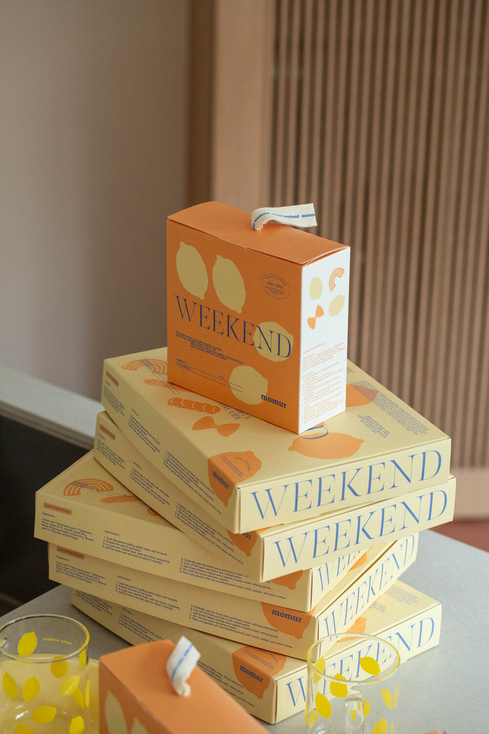 Lemon Pasta Hand Towel 2P Gift Set