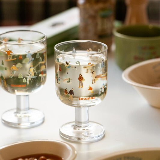 Winter Holiday Wine Glasses