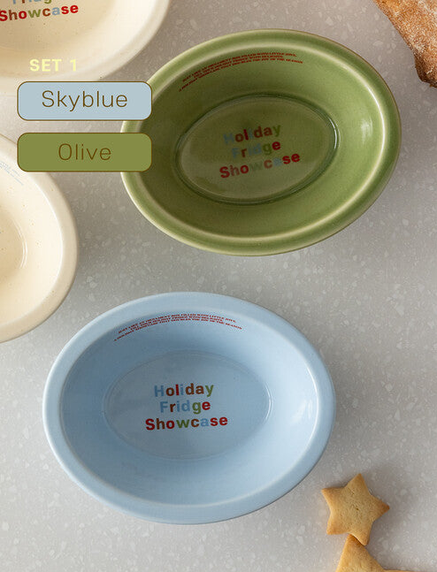 Holiday Showcase Small Oval Bowl Gift Set - Weekend 14