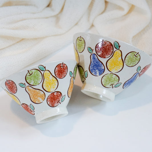 Hasami Ware Fruit Couple Rice Bowl