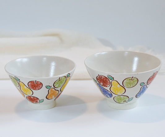 Hasami Ware Fruit Couple Rice Bowl
