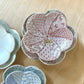 Arita Ware - hand painted flower side plates