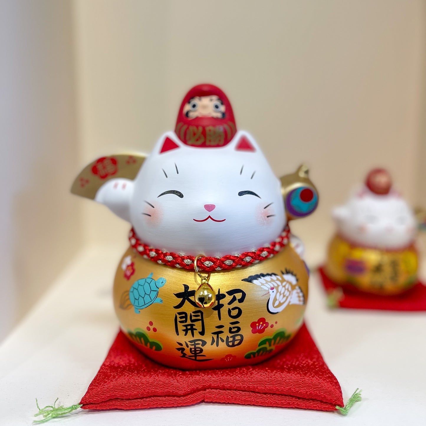 Lucky Cat Daruma Ornament