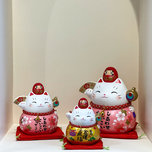 Lucky Cat Daruma Ornament