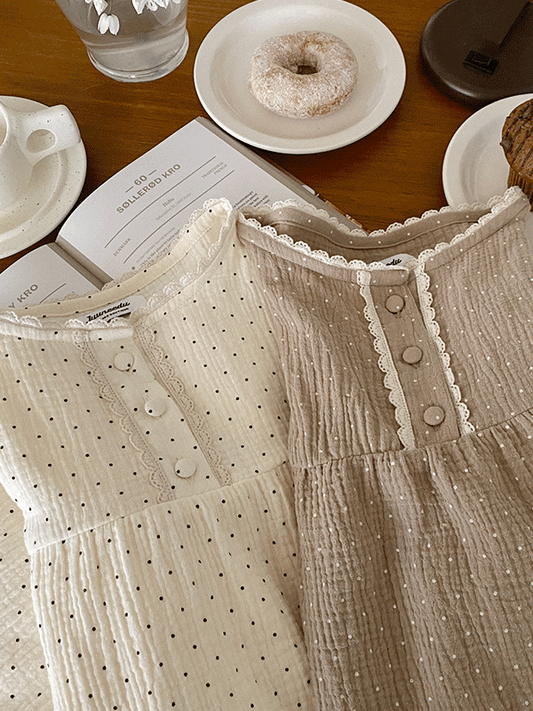 Pin Dot Cotton LS Pajamas