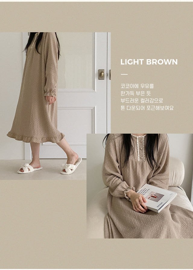 Pin Dot Cotton LS Pajamas