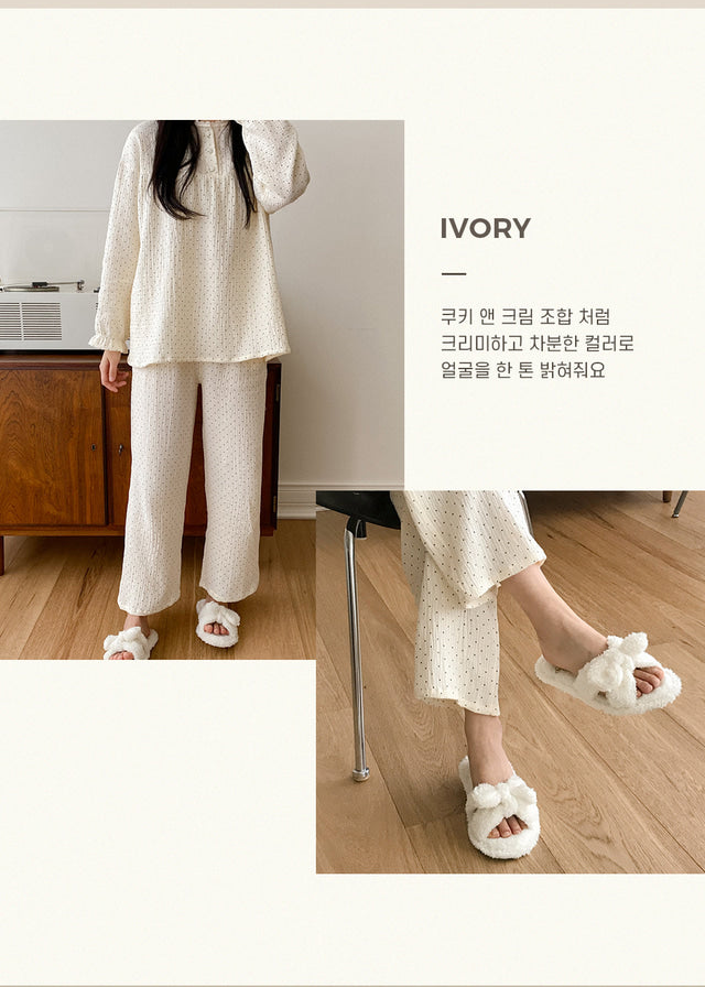 Pin Dot Cotton LS Pajamas