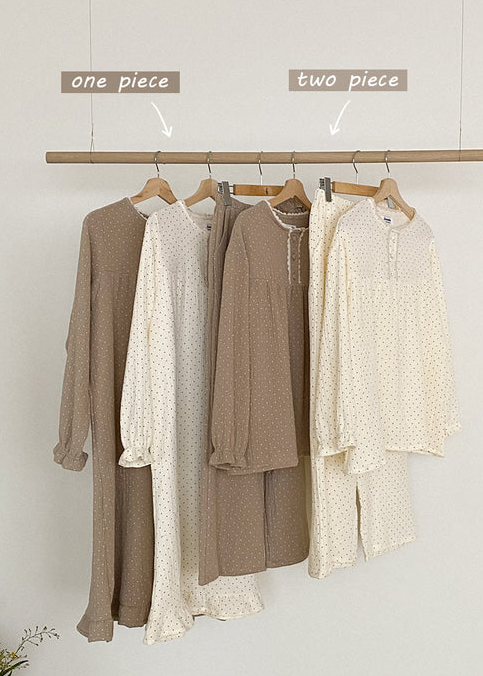 Pin Dot Cotton LS Pajamas