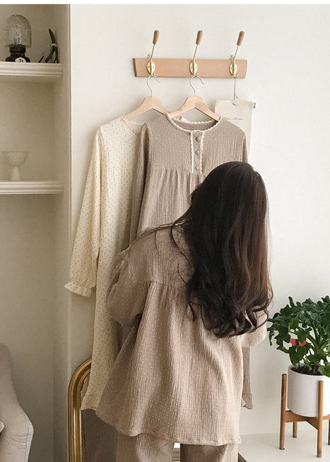 Pin Dot Cotton LS Pajamas