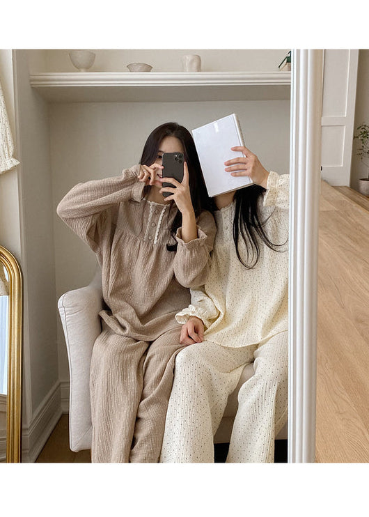 Pin Dot Cotton LS Pajamas