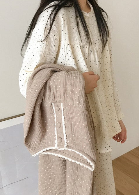 Pin Dot Cotton LS Pajamas