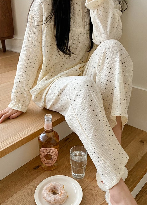 Pin Dot Cotton LS Pajamas