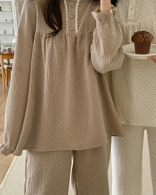 Pin Dot Cotton LS Pajamas