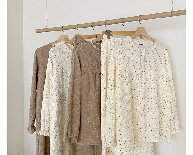 Pin Dot Cotton LS Pajamas