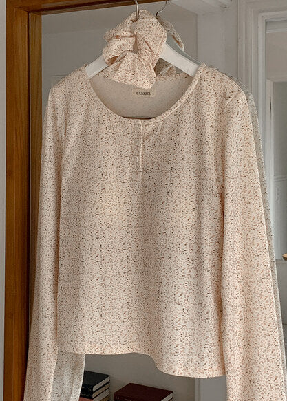 Louis Flower Pajama Set with Hair Scrunchie