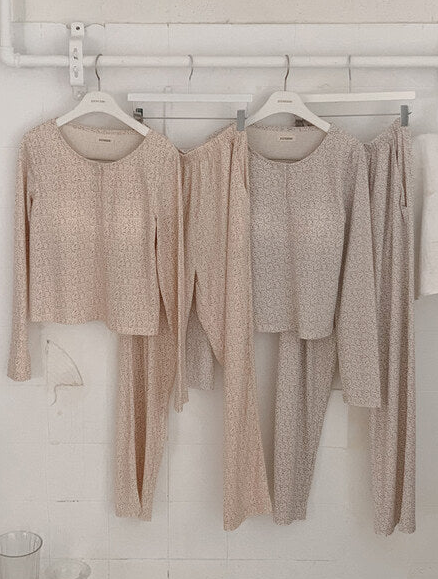 Louis Flower Pajama Set with Hair Scrunchie