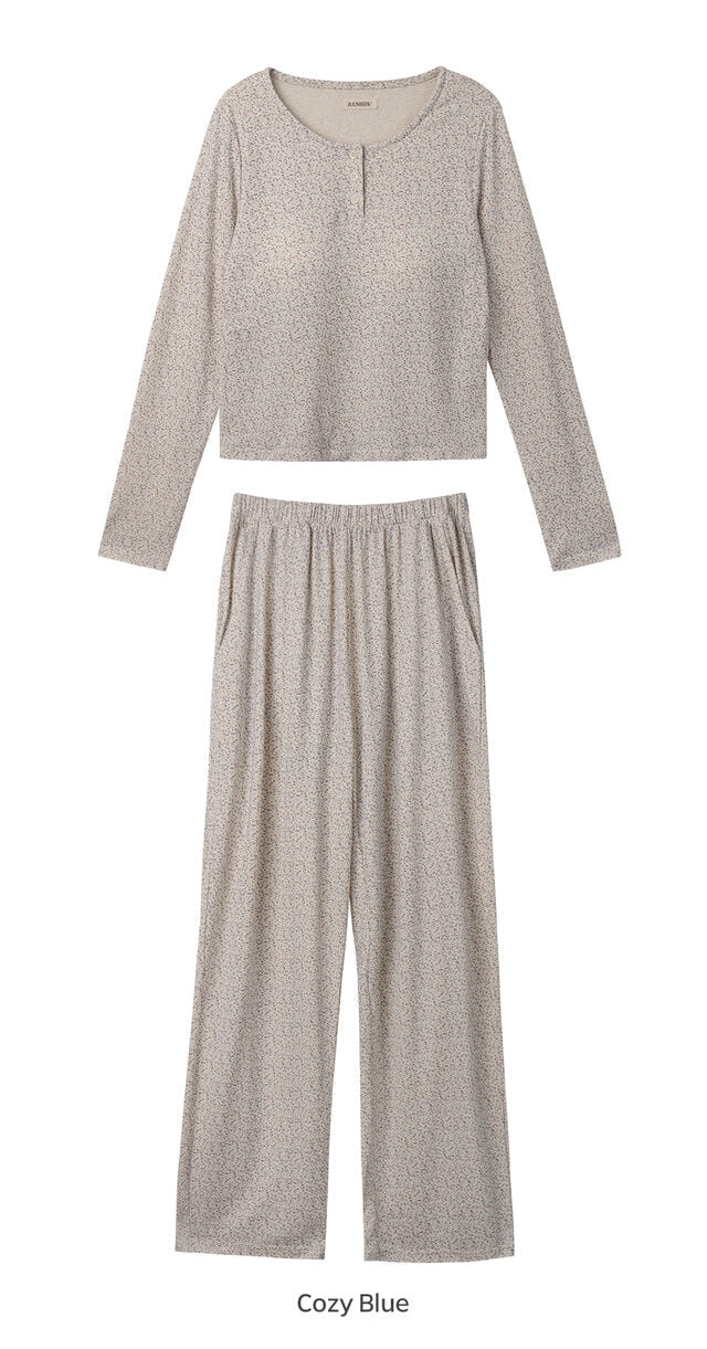 Louis Flower Pajama Set with Hair Scrunchie