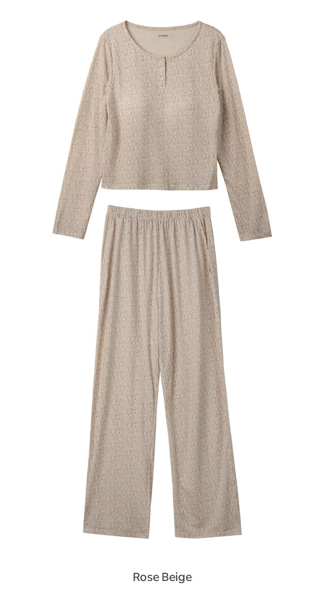 Louis Flower Pajama Set with Hair Scrunchie
