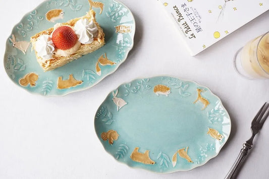 Green Forest Cake Plate