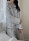 Mandy Bear Crinkled Cotton LS Pajamas