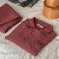 Burgundy Cotton Pajama Set