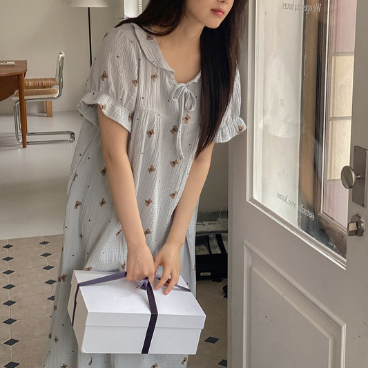 Romantic Mandy Bear Short Sleeve Dress