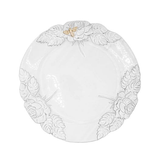 Rose Plate with Gold Bee - Large