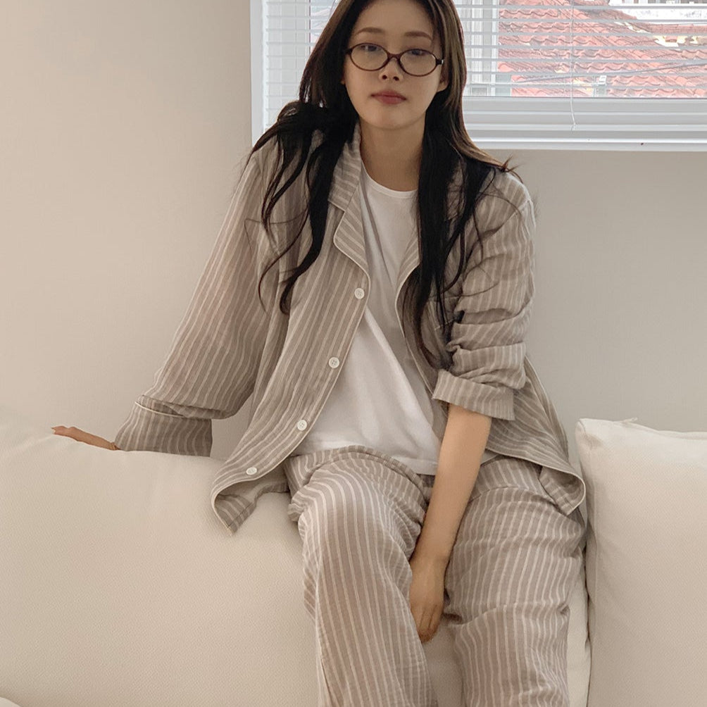 Relaxed Cotton Pajama Set