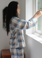 Cozy Tartan Check Pajama Set - Warm Fleece