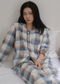 Cozy Tartan Check Pajama Set - Warm Fleece