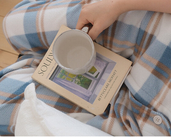 Cozy Tartan Check Pajama Set - Warm Fleece