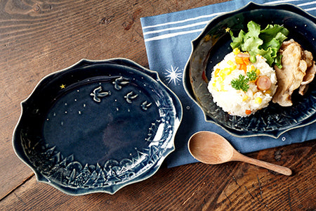 Mashiko Ware Night Sky Plate