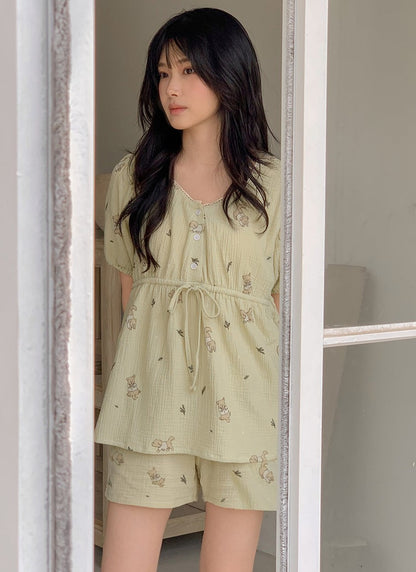 Romantic "Mocha" Cotton SS Pajama