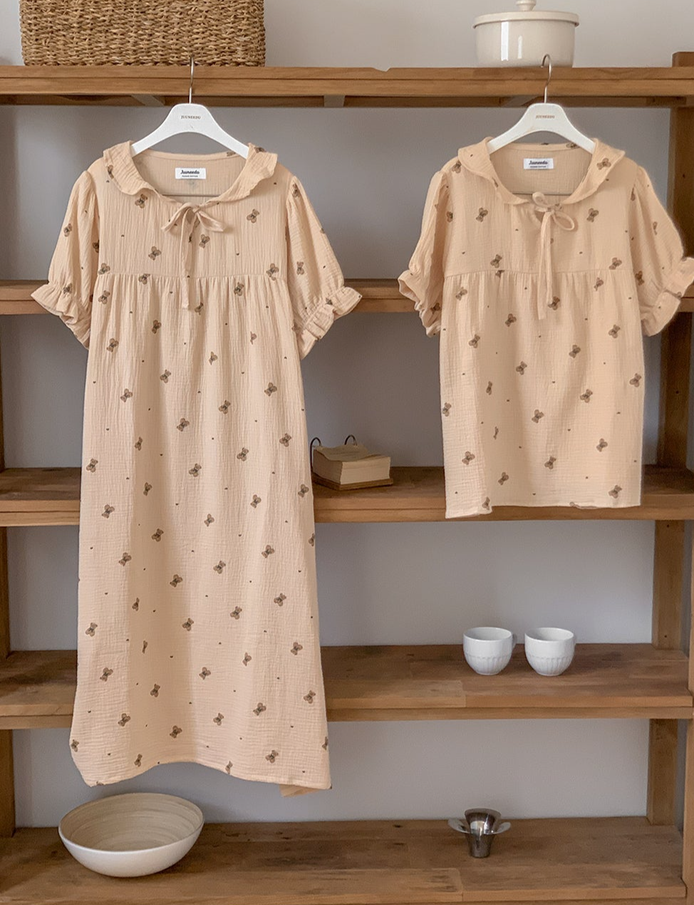 Romantic Mandy Bear Short Sleeve Pajamas