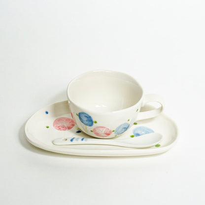 Multi Floral Cup and Saucer