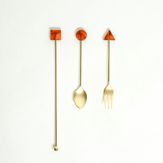 Acrylic Cutlery - Amber